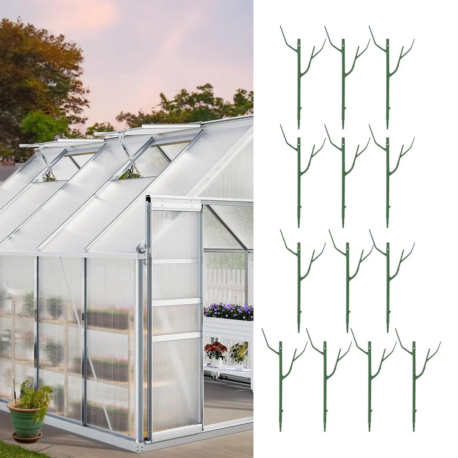 Support pour plantes de vigne, 10 pièces, détachable, empilable, fausses Branches, treillis en forme pour le jardinage, maison intérieure, Patio