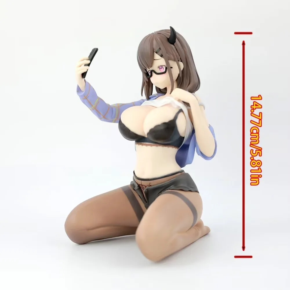 Matcha Moe Anime-Figur – Schuluniform, kniende Pose, Bishoujo-PVC-Statue, niedliche Actionfiguren zum Sammeln im japanischen Stil, Spielzeug