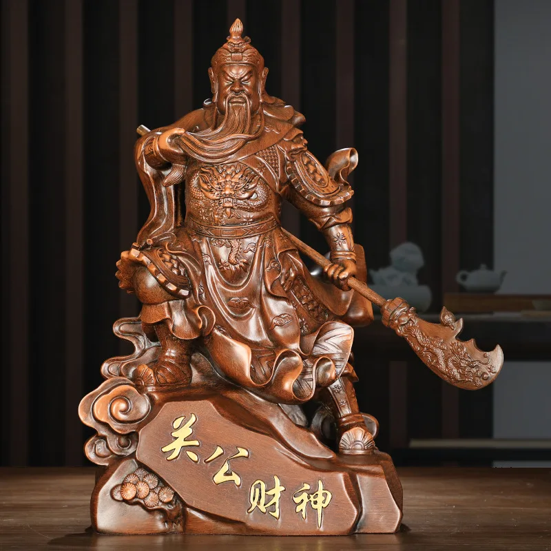 Wealth Guan Gong's Decorations Wu Caishen's Home Resin Sand Gold Craft Decorations Relocation Gifts