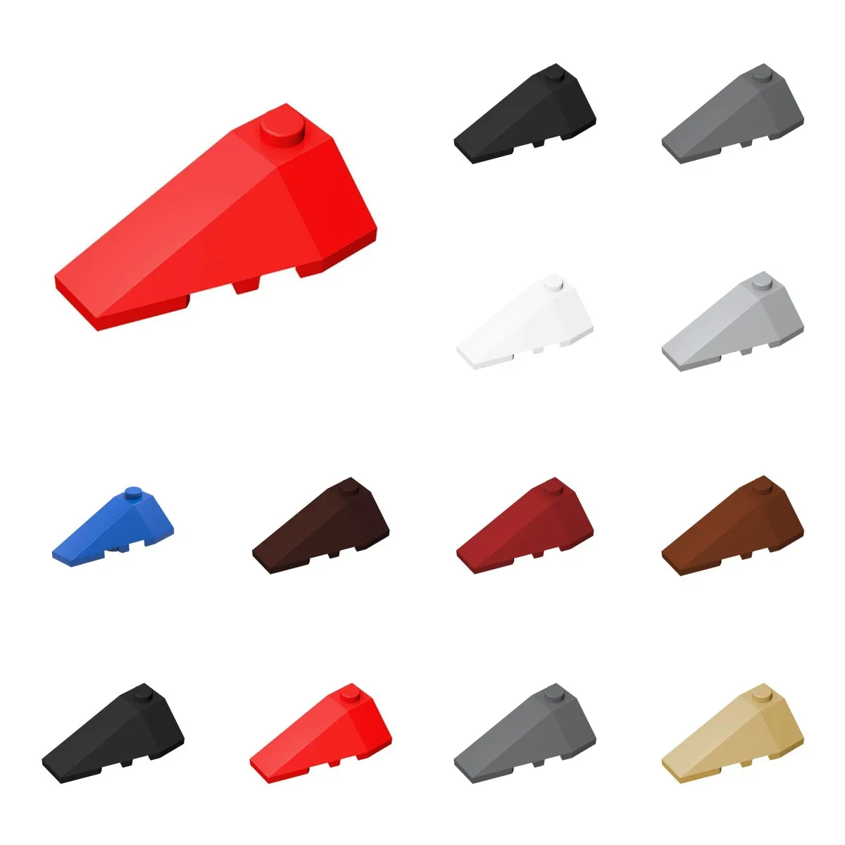 

50pcs Puzzle Particle 43710 Wedge 4x2 Triple Left Building Blocks Kit Plate Board Bricks Toys Birthday Kid Gift Dropshipping
