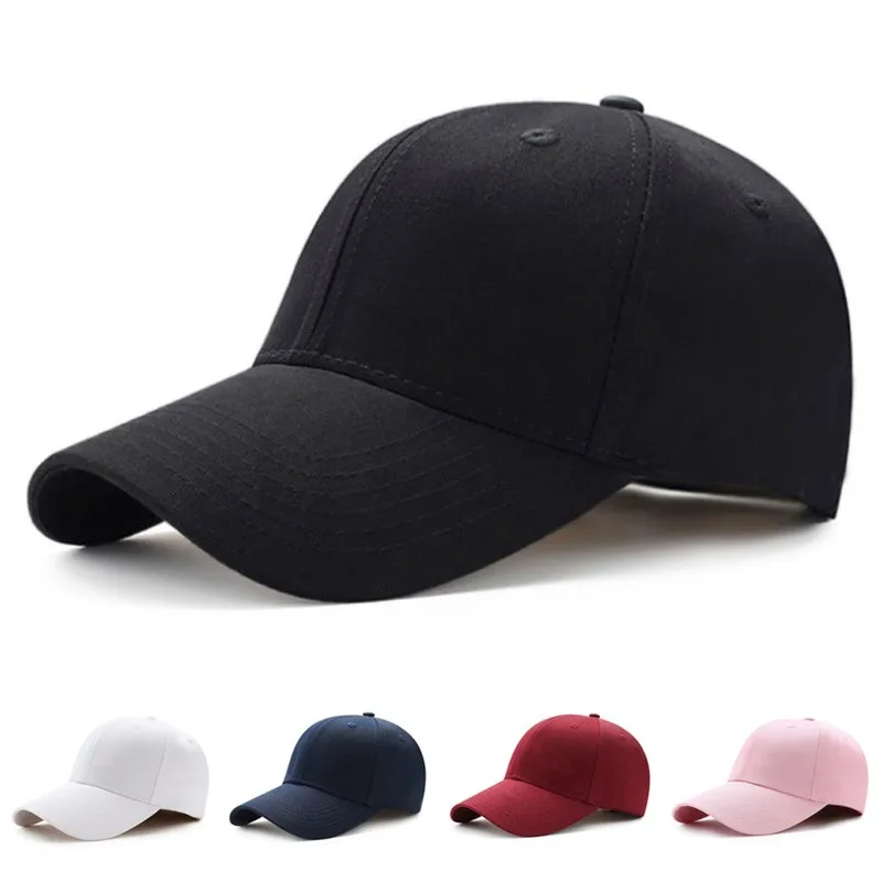 Solid Color Fashion Men Women Adjustable Leisure Caps Unisex Plain Curved Sun Visor Cotton Hats Outdoor Dustproof Baseball Cap