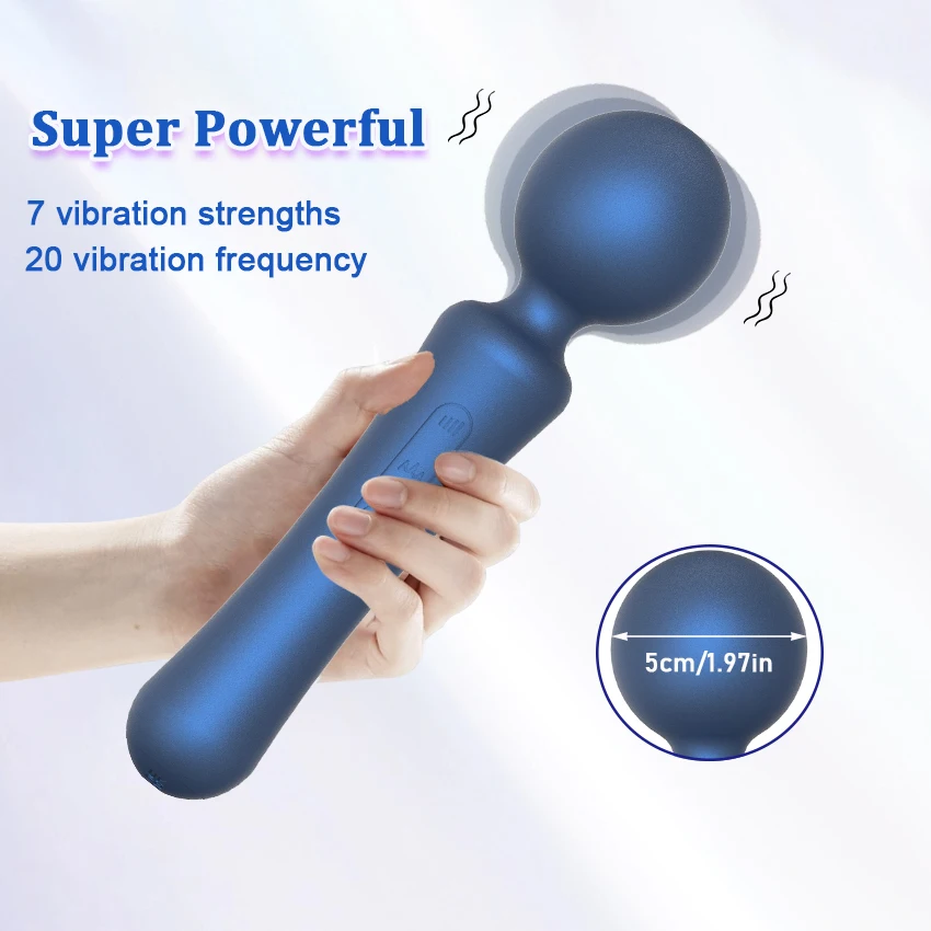 Powerful AV Vibrator Female Magic Wand Nipple Clitoral Stimulator Rechargeable Muscle Massager Adult Products Female Sex Toy 18+