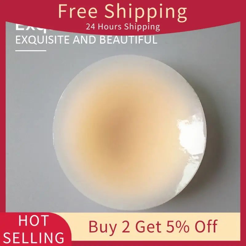 2PCS Self Adhesive Nipple Cover Reusable Women Bra Sticker Reusable Invisible Silicone Breast Petal Strapless Lift Up Bra