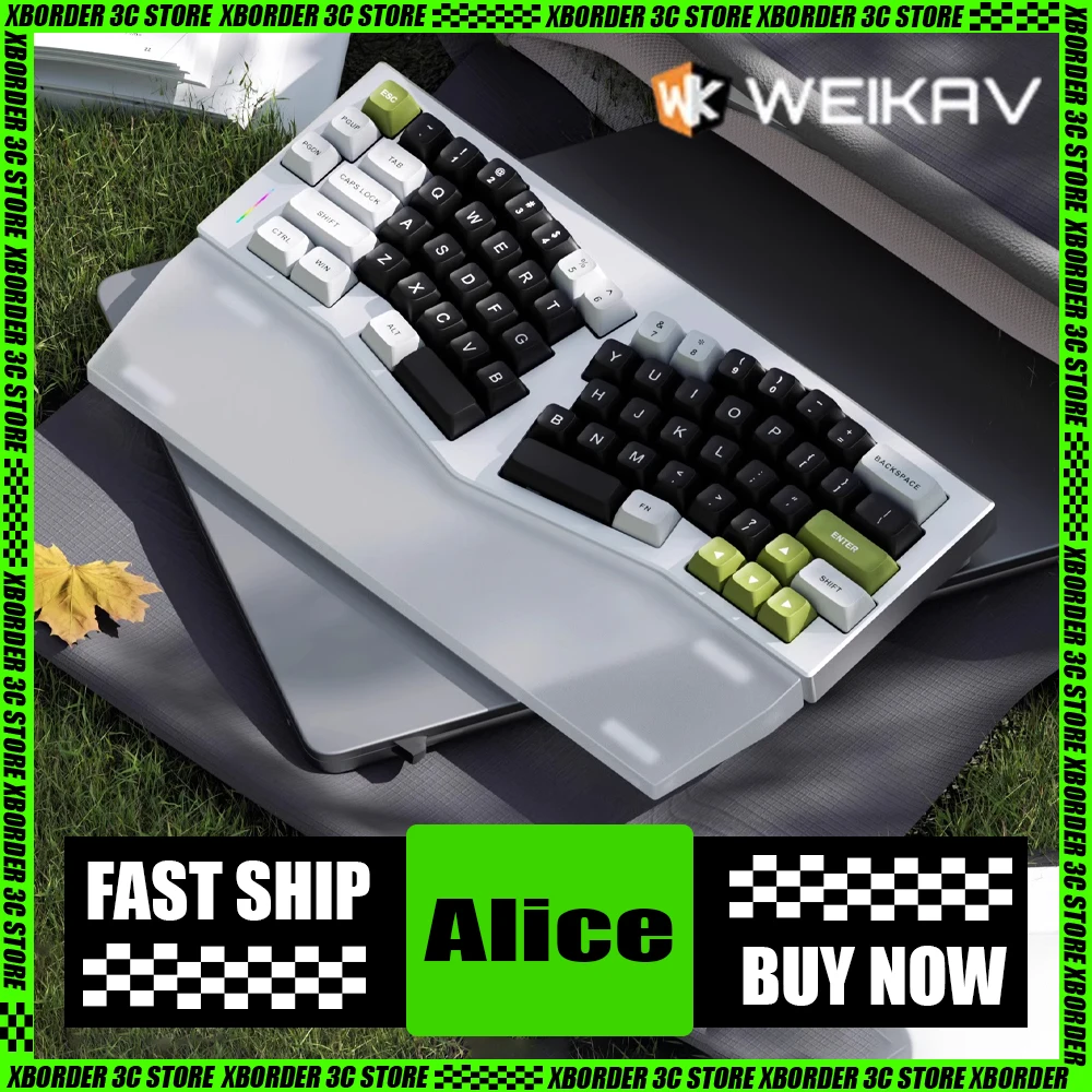 Weikav Record Alice Palm Rest Wrist Support Acrylic Hand Support Customized Keyboard Hand Rest Hand Protect Pc Gamer Accessories