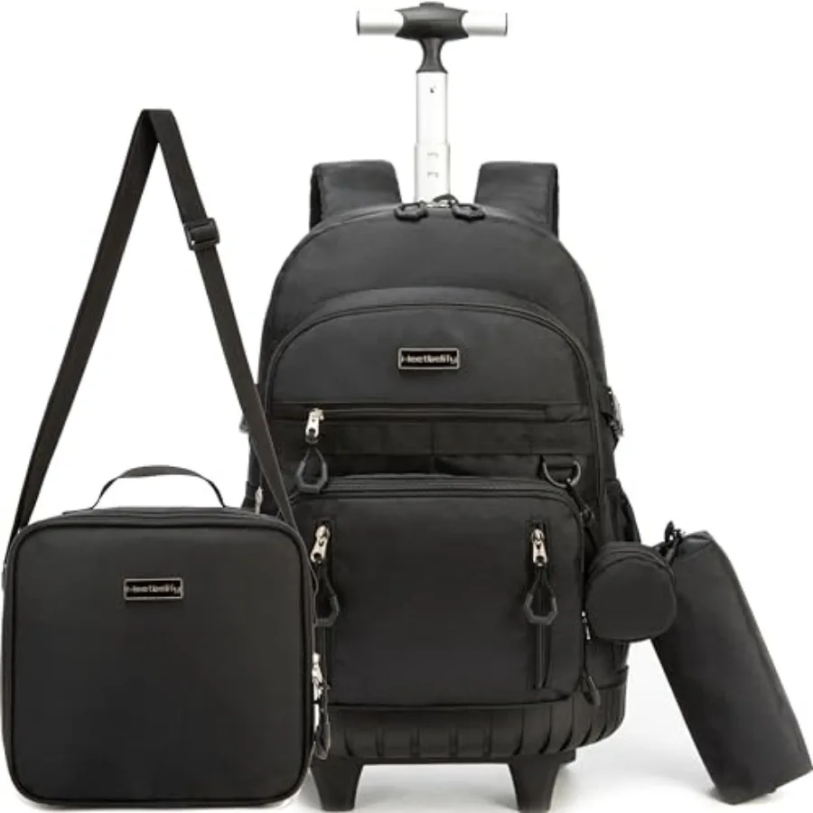 

Meetbelify Rolling Backpack for Girls Boys Backpacks with Wheels Carry on Luggage for Girls Boys