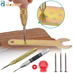 Automatic Center Punch Spring Loaded Locator Woodworking Metal Drill Adjustable Kerner Center Pin Press Dent Marker Hand Tools