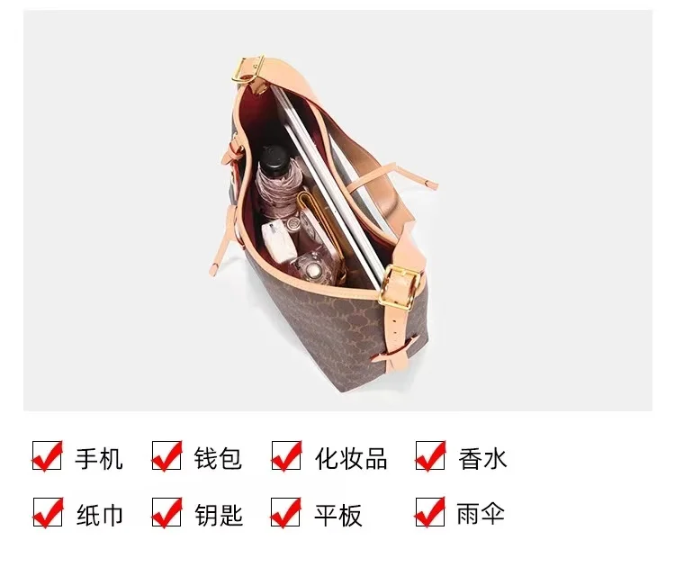 Women Tote Bag Classic Lady Vintaga Bag Large Capacity Messenger Bags Shoulder Bag PVC Bucket Bag LH Handbag