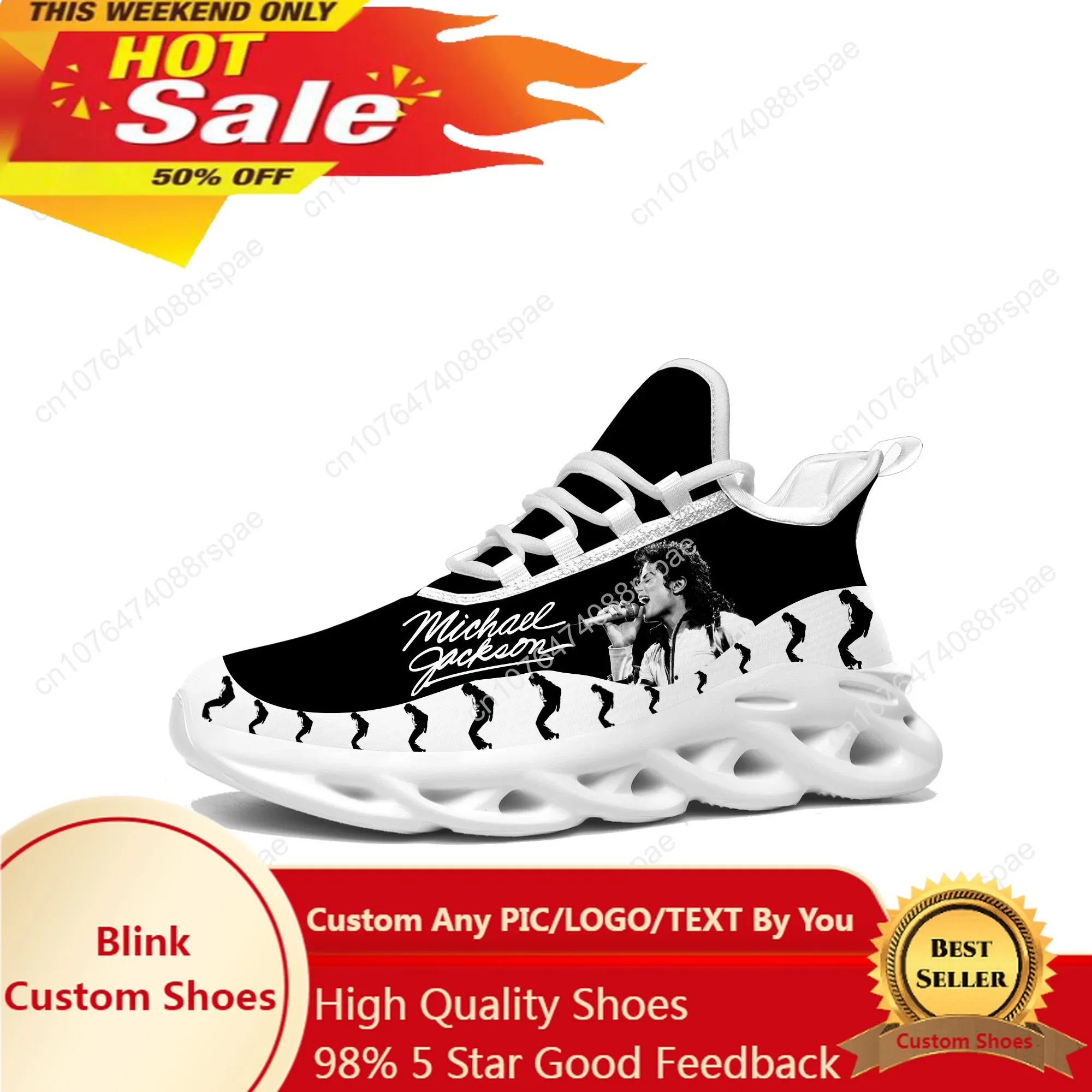 

Michael Jackson Flats Sneakers Mens Womens Pop Singer Dancer Sports Running Shoe Sneaker Lace Up Mesh Footwear Tailor-made Shoe