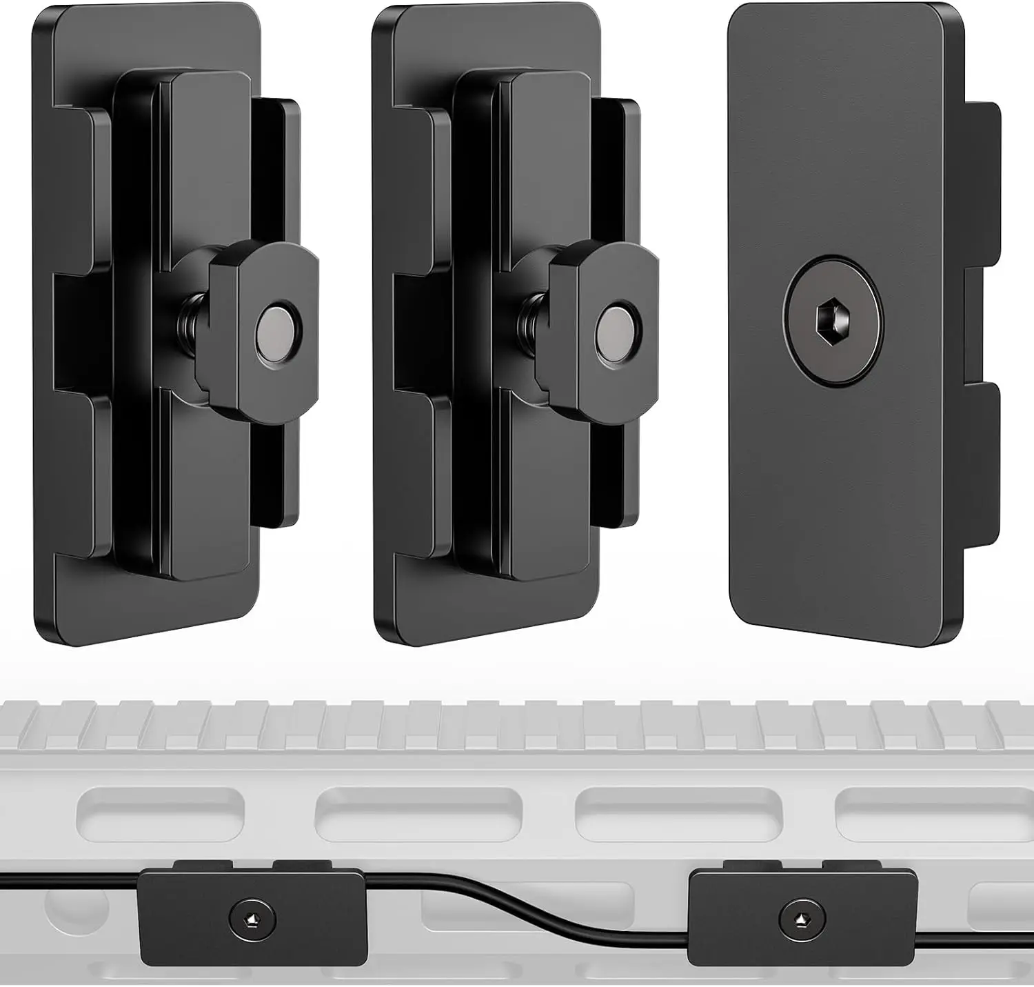 

3 Pcs Pressure Switch Cable Guides Management Compatible with M-lok Light Pressure Switch Cable Clips Flashlight Wire Clips