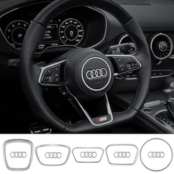 Car Steering Wheel Badge Replacement Auto Decoration Logo For Audi A4 B8 A3 8P C7 8V B9 B6 A6 C6 A5 Q5 8I A1 Q3 B7 C5 C8 S line