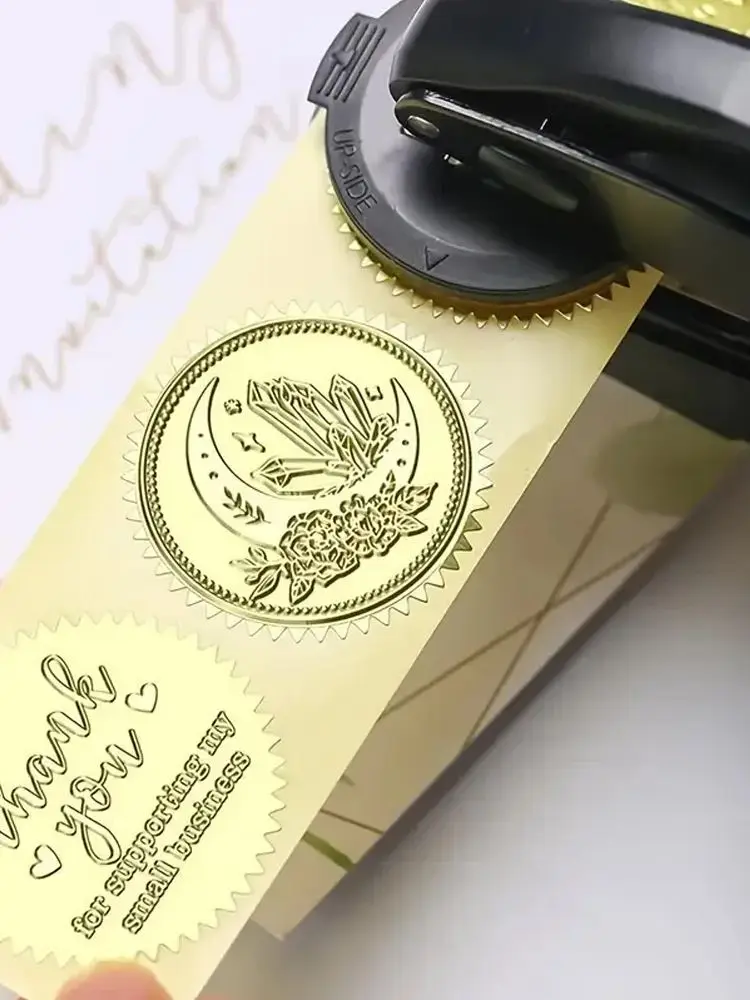 Embosser Stempel LOGO Aangepaste Bruiloft Bibliotheek Boek Privé Zeehonden Maatwerk Envelop Feestuitnodiging Embossing Stempels DIY - afbeelding 2