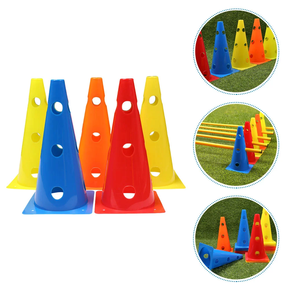 

5 Pcs Bucket Training Tool Soccer Equipment Windproof Small Cones Props Practice Pe Compact Marker Stackable