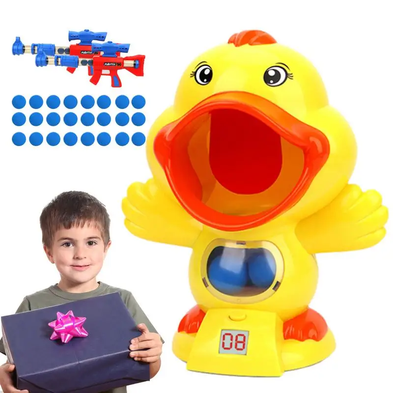 Duck Games For Kids Portable Target Practice Animal Duck Shooter Multifunctional Flexible Foam Ball Shooter Game Educational