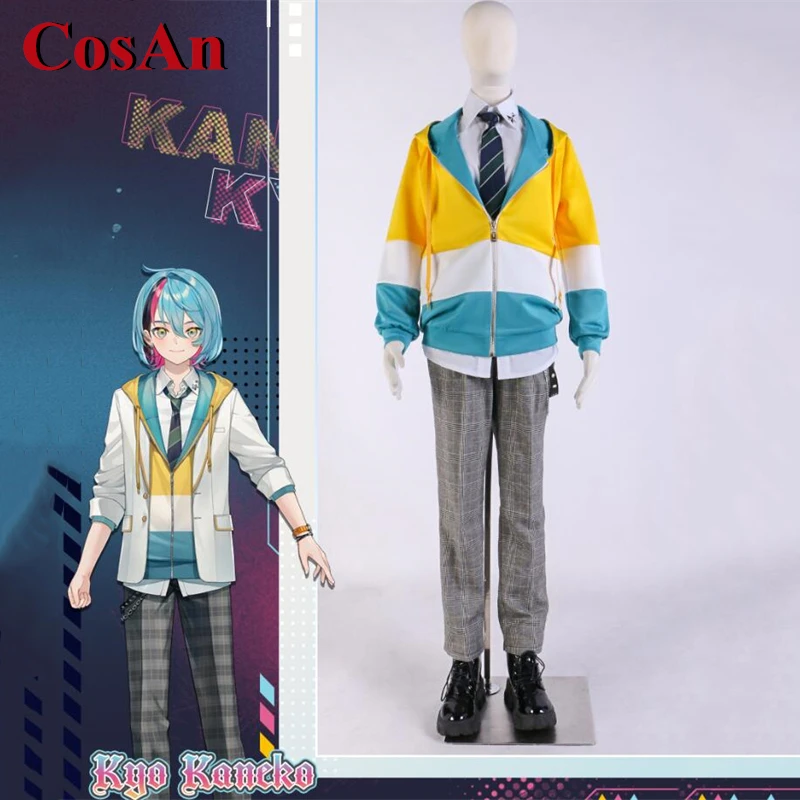 CosAn Hot Anime VTuber Nijisanji EN ILUNA Kyo Kaneko Cosplay Costume Handsome Uniforms Activity Party Role Play Clothing