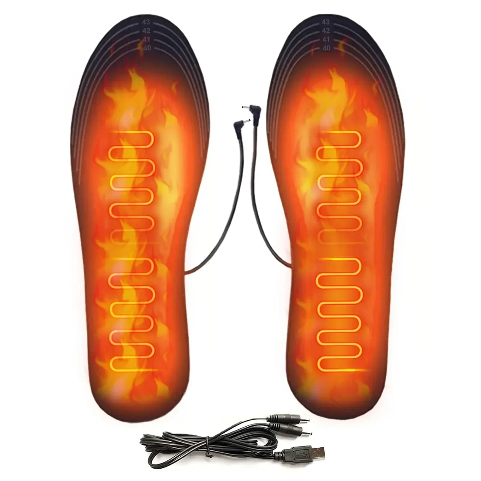 USB-beheizte Einlegesohlen, elektrische Fußwärmematte, Fußwärmer, Socken-Einlegematten, Winter-Sport-Einlegesohlen, Winterwärmer – Detail 6