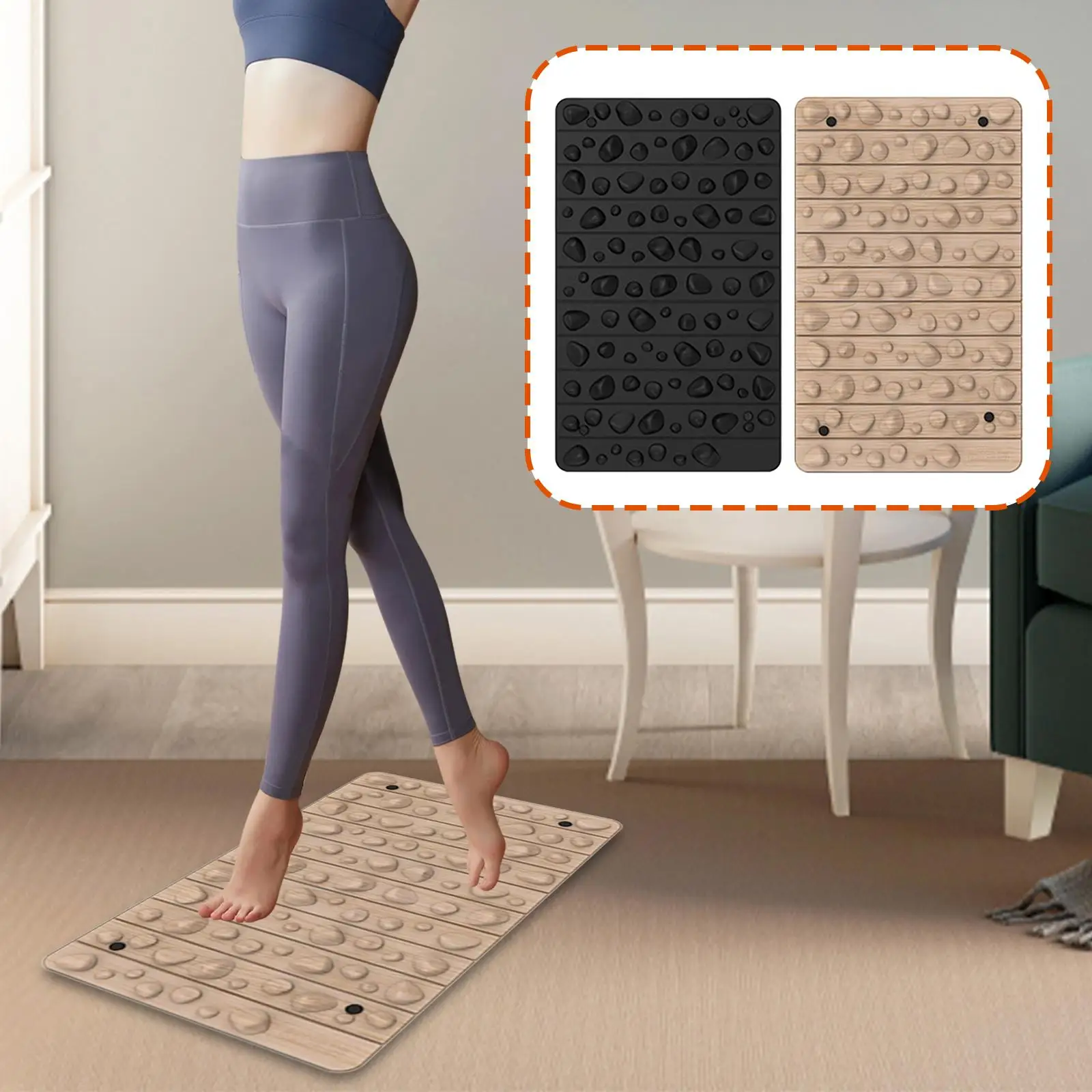 

Foot Massage Mat Portable Lightweight Desk Stand up Mat Acupressure Pad Pressure Point Pad for Office SPA Bedroom Travel Elderly