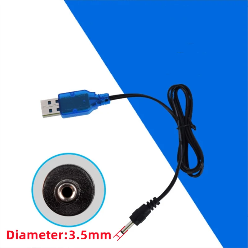3,7 V schwarzes USB-Adapterkabel 2,5 mm 3,5 mm 5,5 mm Lithium-Lipo-Akku für Drohnen-Hubschrauber-Spielzeug, USB-Ladekabel