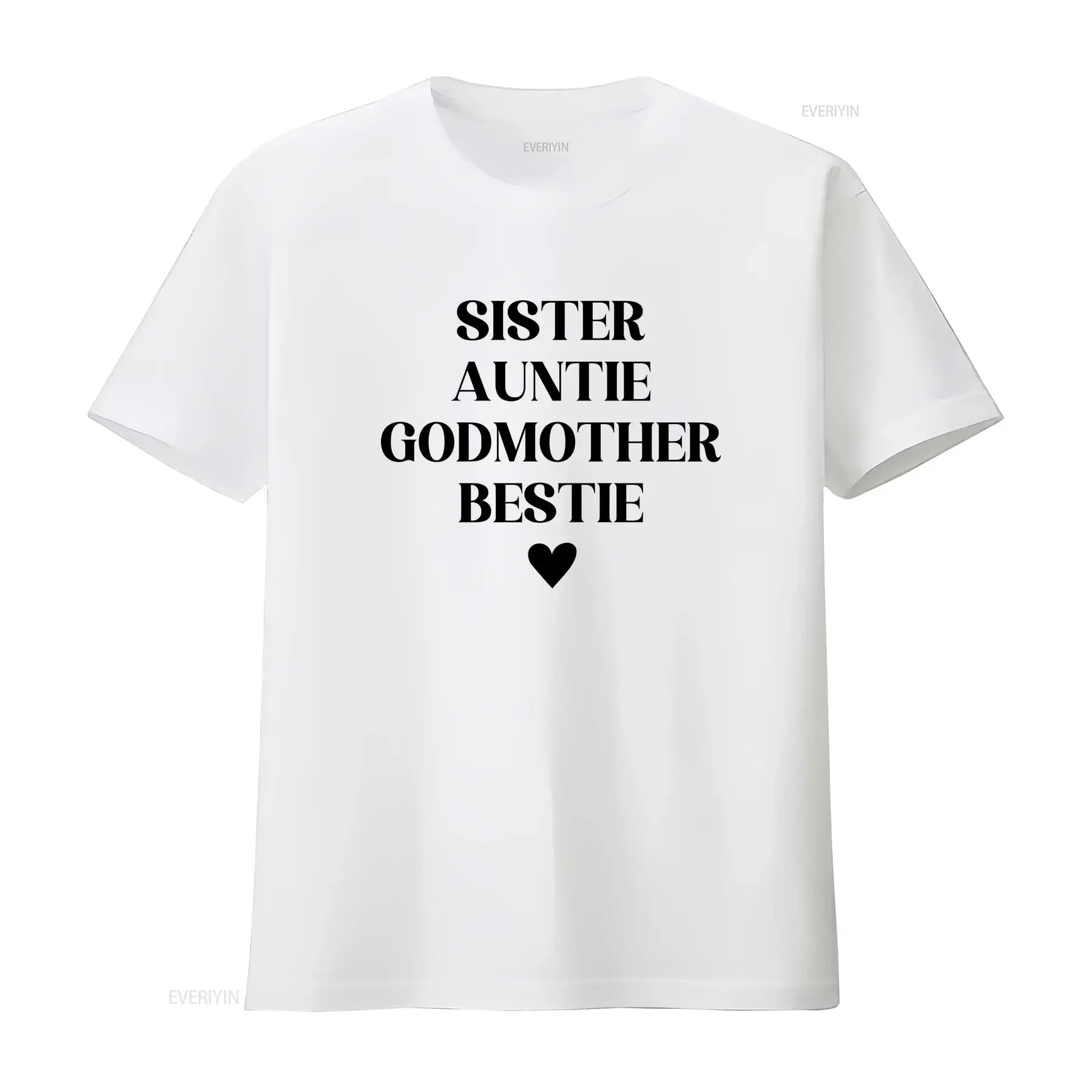 Sister Auntie Godmother Bestie T Shirt AunT Proposal vintage Washed Top For Everyday Wear Casual Unisex Soft homme Slightly