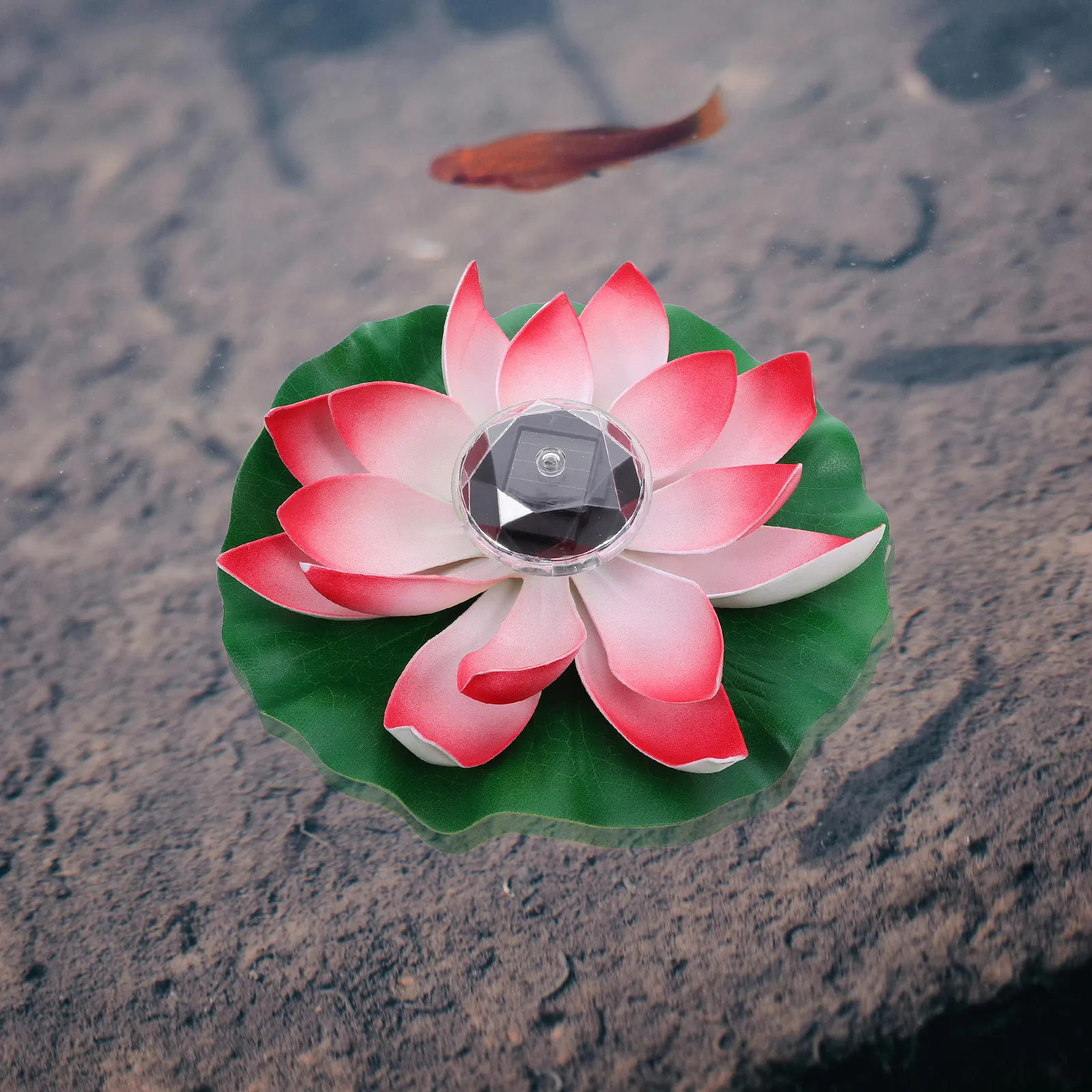 Full Solar Powered Lotus Lamp Floating on Water Waterproof Lightweight Pond Decoration Light Outdoor Flower Solar Decorative