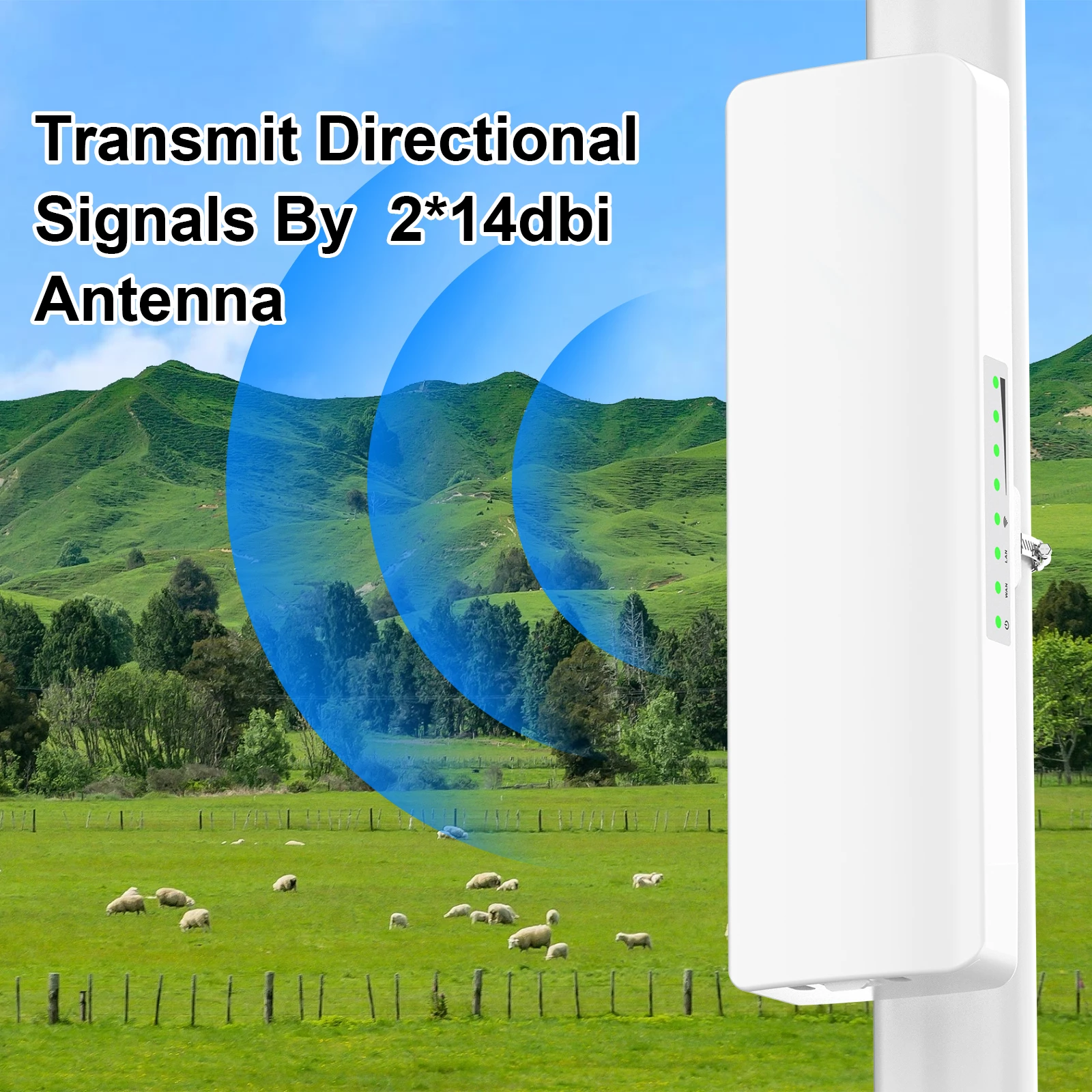 comfast Outdoor Wireless Wifi Extender AP Bridge 3-5KM Long Range 300Mbps 2.4G WI-FI Signal Amplifier Antenna 2*14dBi Router