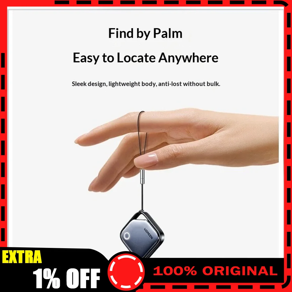 UGREEN CM816 45297 FineTrack Smart Finder Bluetooth Tracker Tag for Apple Find My iPhone iPad Mac