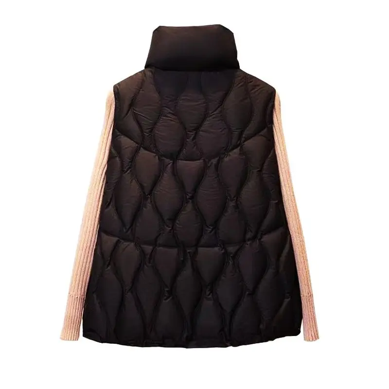 Puff Vest Women Winter Sleeveless Puffer Jacket Women Warm Cotton Jacket Vest Cardigan Korean Fashion Coats Pockets Clothing