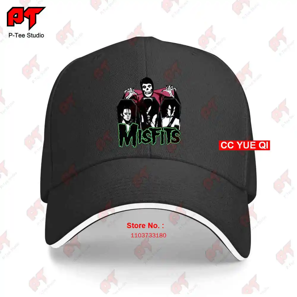 Vintage Misfits Band Throwback Tour Baseball Caps Truck Cap CWN5