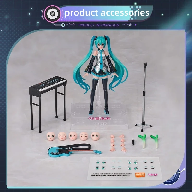 BLOKEES Hatsune Miku bloques de construcción 15CM edición milagrosa montaje Piano electrónico guitarra modelo muñeca de acción Anime juguete para regalo