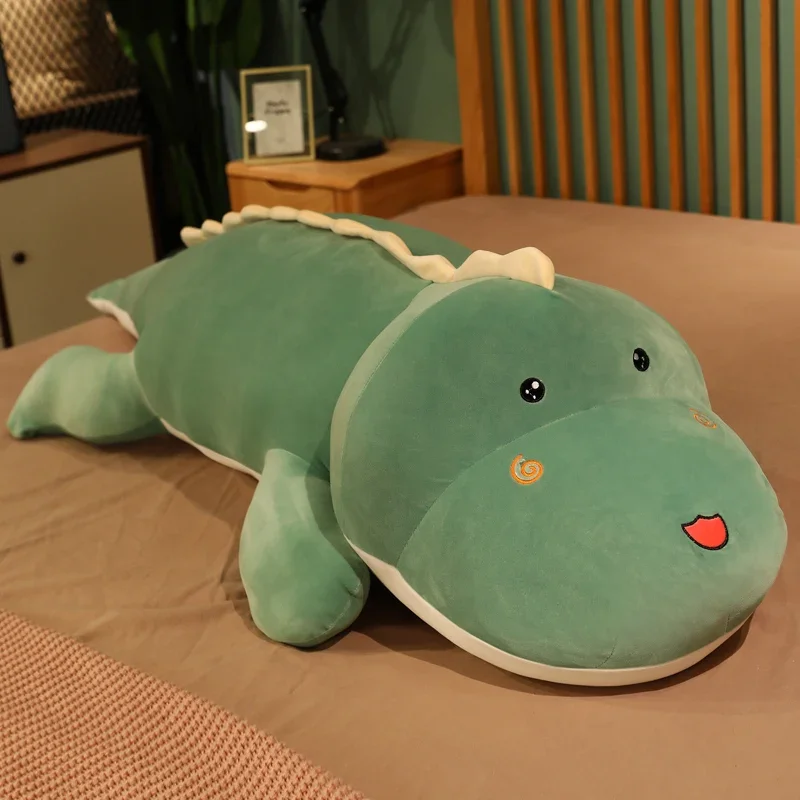 Neue Huggable Große Lange Nette Dinosaurier Plüsch Spielzeug Weiche Cartoon Tier Krokodil Gefüllte Puppe Freund Kissen Kind Mädchen Geburtstag Geschenk – Detail 8