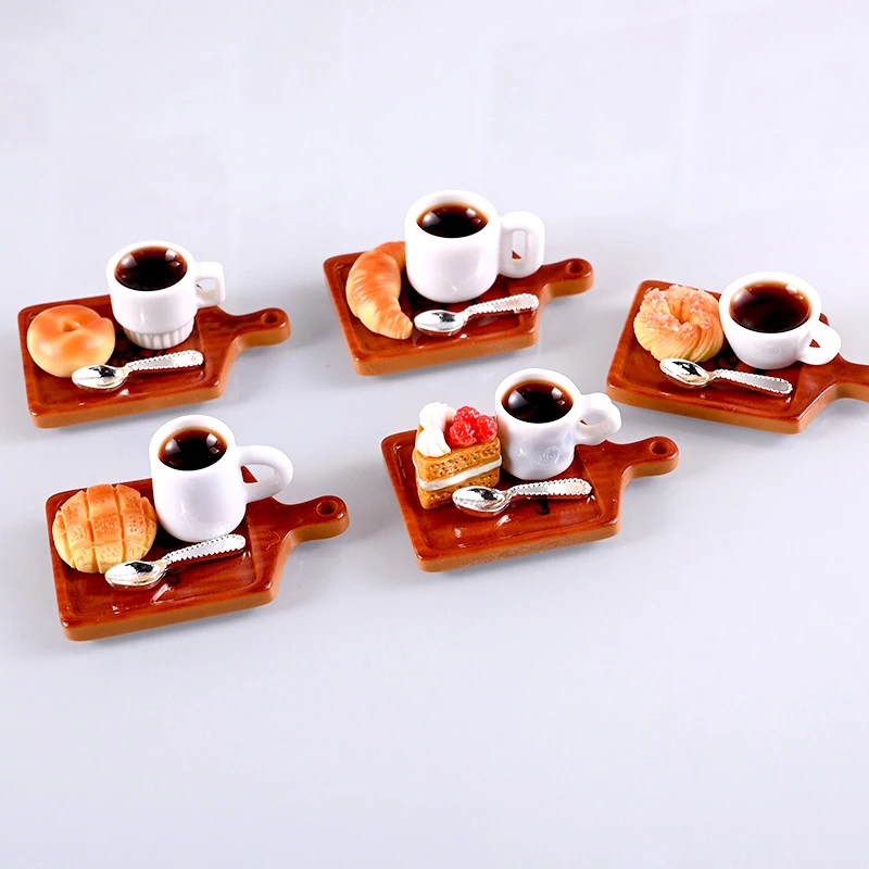 6Pcs/Set 1:12 Dollhouse Miniature Accessories Resin Coffee Drink Cup Model Simulation Water Cup Toy Doll House Decoration