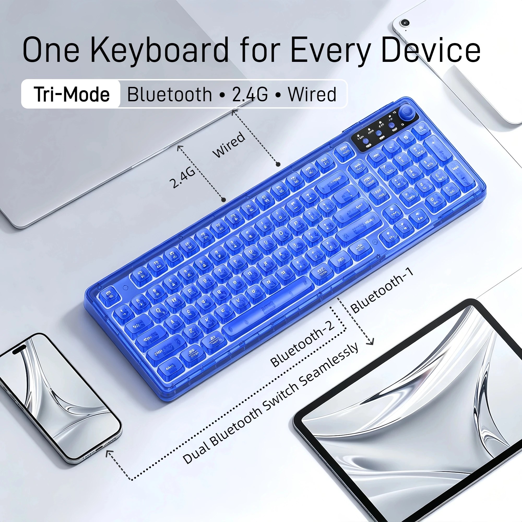 Keyboard Gaming Nirkabel Trans - Desk Setup Pc And Laptop ulasan dan harga