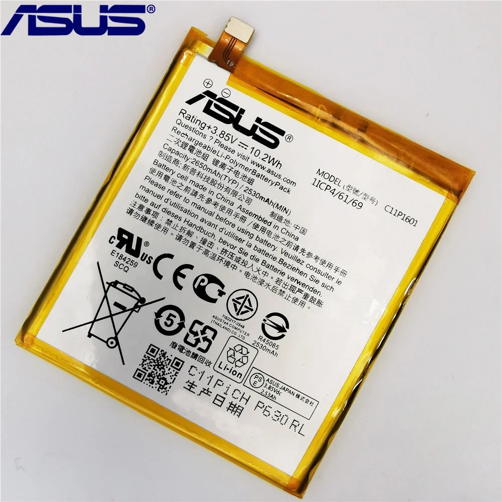 ASUS 100% batería Original C11P1601 2650mAh nueva para ASUS Zenfone 3 Zenfone3 ZE520KL Z017DA live ZB501KL A007 + herramientas gratuitas