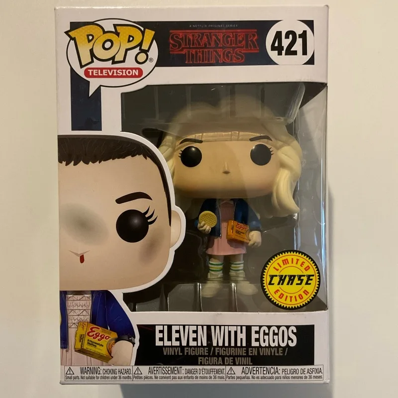 Funko Pop! Eleven with Eggos #421 Stranger Things Limited Chase Edition Vinyl Figure Collectible Desktop Ornament Gift for Fans