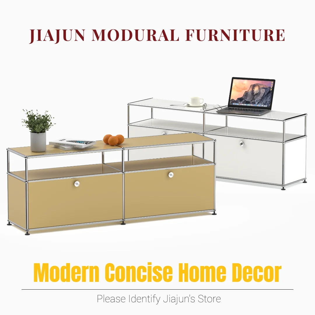Hot-Seller | DIY Assembly Customizable Metal Sideboard Cabinet - Designer Furniture for Bedrooms Living Rooms Dinner Areas