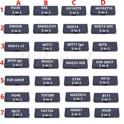 LISHI 2 en 1 para GM37GM39 FO38 CY24 HY15 HU46 TOY38R MAZ2014 B111 NE72 VAC102 HON41 DWO4R DWO5/CH1 NSN14 NSN11 MIT11 MIT8 MAZ24