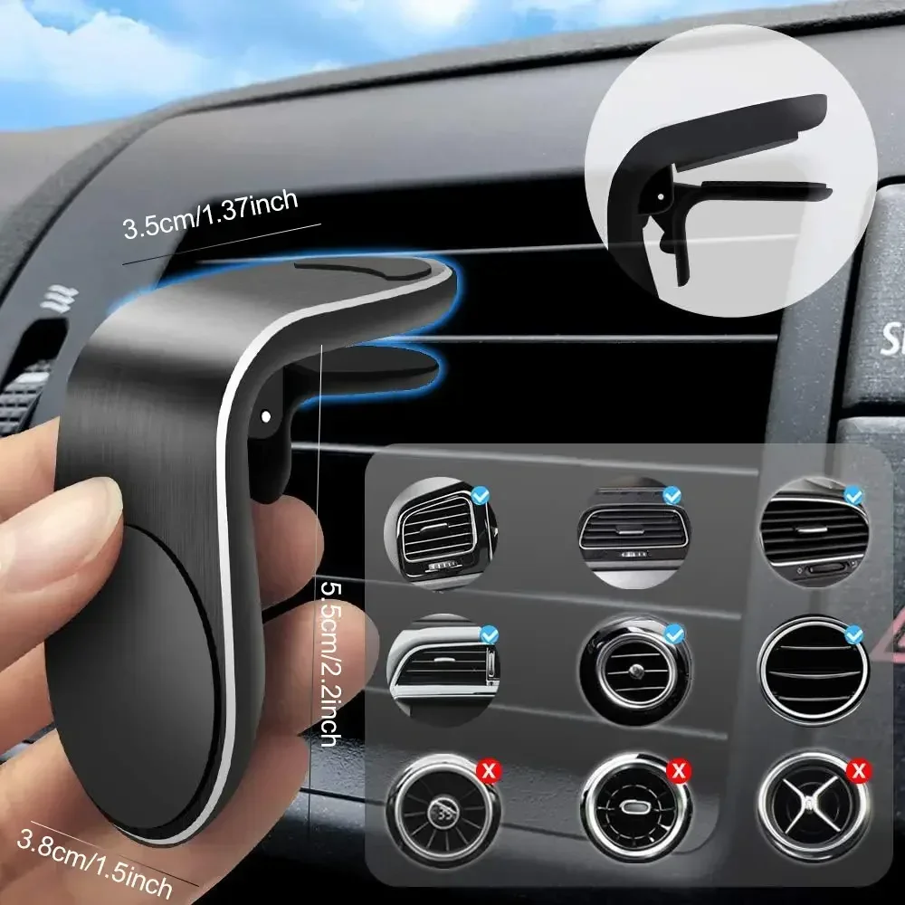 حامل هاتف السيارة العالمي حامل تنفيس الهواء كليب سيارة المحمول جبل قوس الهاتف المحمول GPS دعم في السيارة آيفون Xiaomi سامسونج