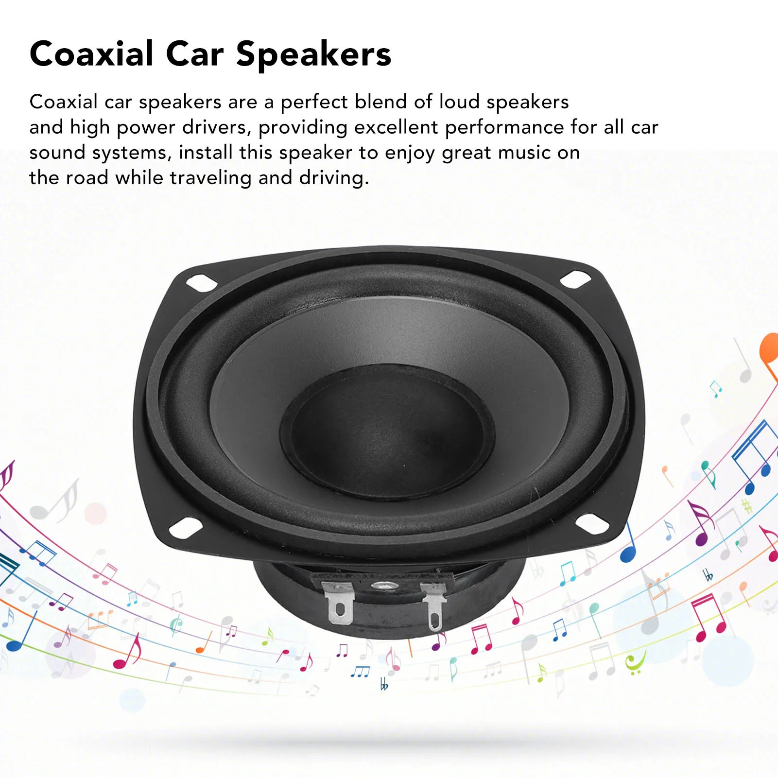 YH-400 Car Speaker 400W Midrange 4-inch Coaxial Car Speaker External Magnet Design Car Audio Speaker for Vehicle Upgrades