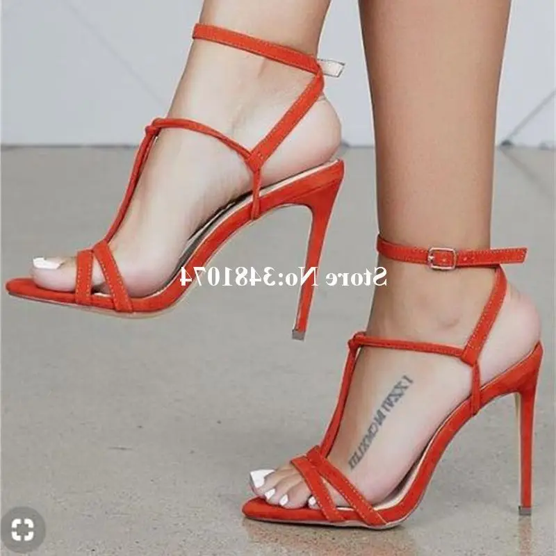 

2019 Summer Fashion Sexy Thin High Heel And Open Toe Sample Buckle Strap Hottest Solid Classic Slingback Women Sandals