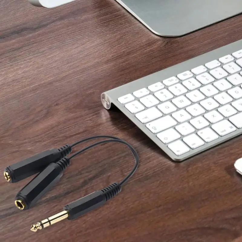 28te 1/4 дюйма до 6,35 мм мужской кабель с расщеплениями, от 6,35 мм до двух 6,35 мм моно -кабеля