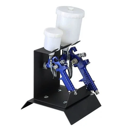 

Spray painting bracket/feeding wall mounted gravity connection to spray painting tool