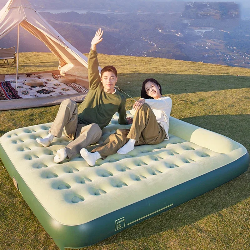 Inflatable Double Bed Girls Design Tatami Beauty Space Saving Camping Bed Princess Sleeping Camas De Casal Outdoor Furniture