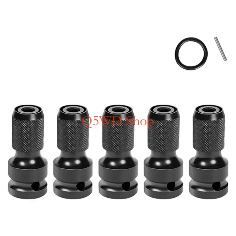 Q5WD 5Pcs Socket Convertor Adapter 1/2Inch Square to 1/4Inch Socket Adapter