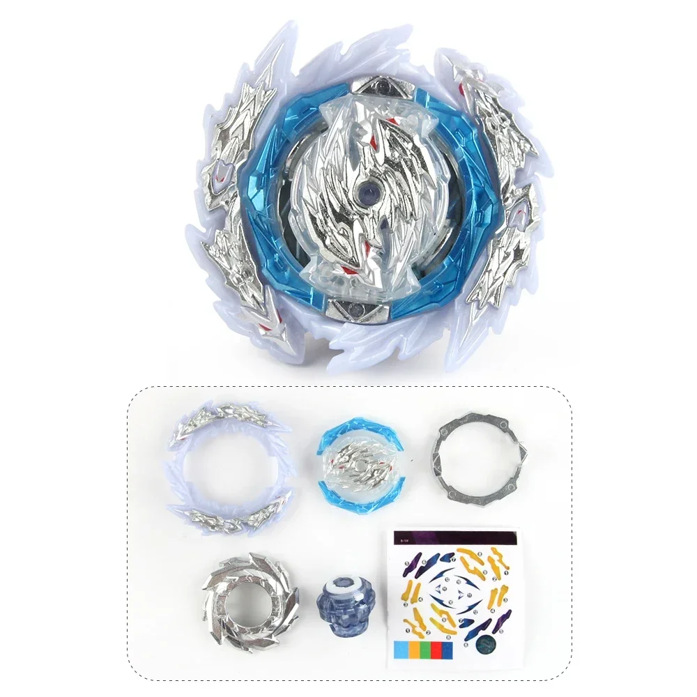 Bey explosão db B-189 culpado longinus metal esquerda girando topo com B-184 completo personalizado esquerda direita lançador giroscópio brinquedo conjunto natal