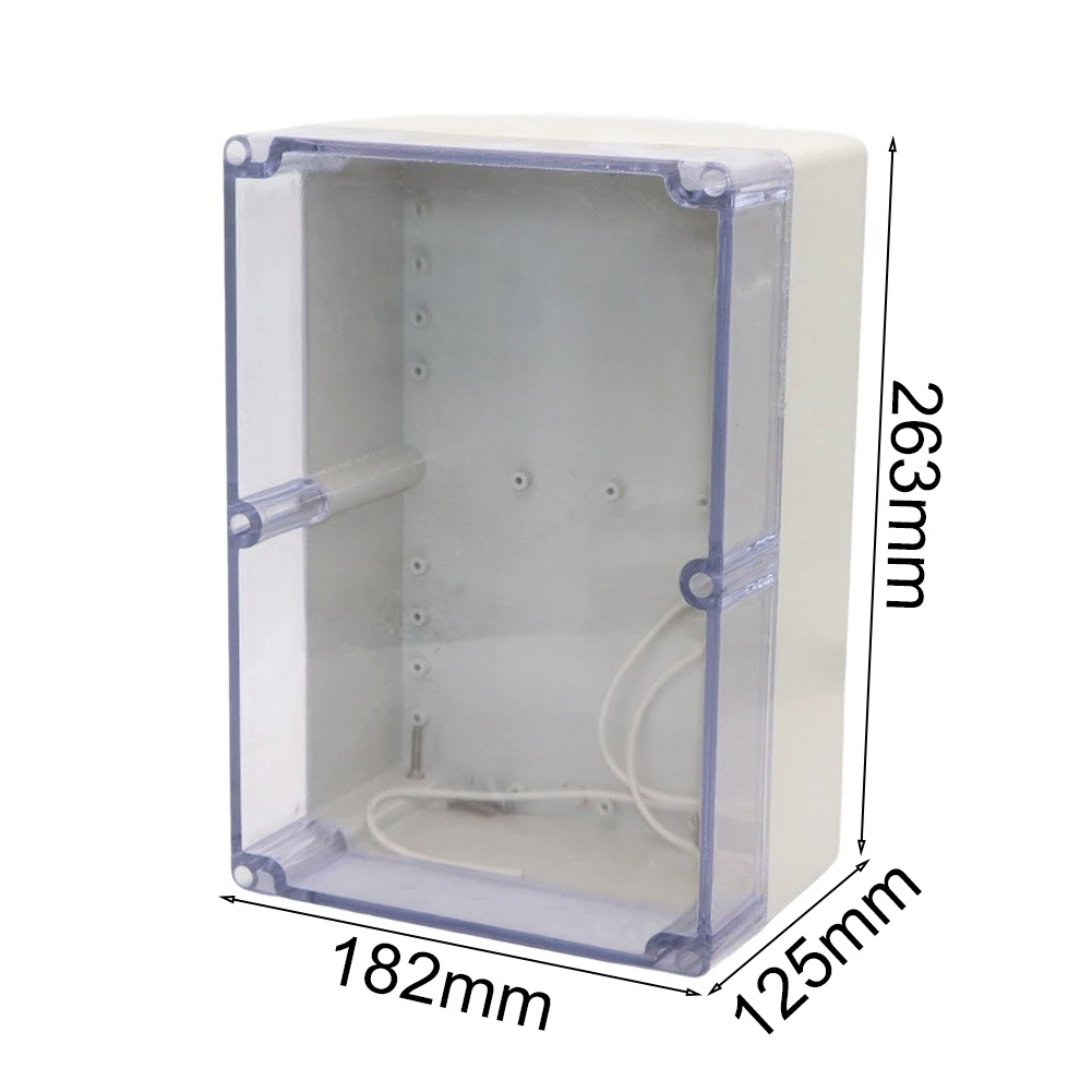 Waterproof For electrical Junction Box ABS Construction IP65 Dustproof and Rain Resistant with See Through Cover Gray