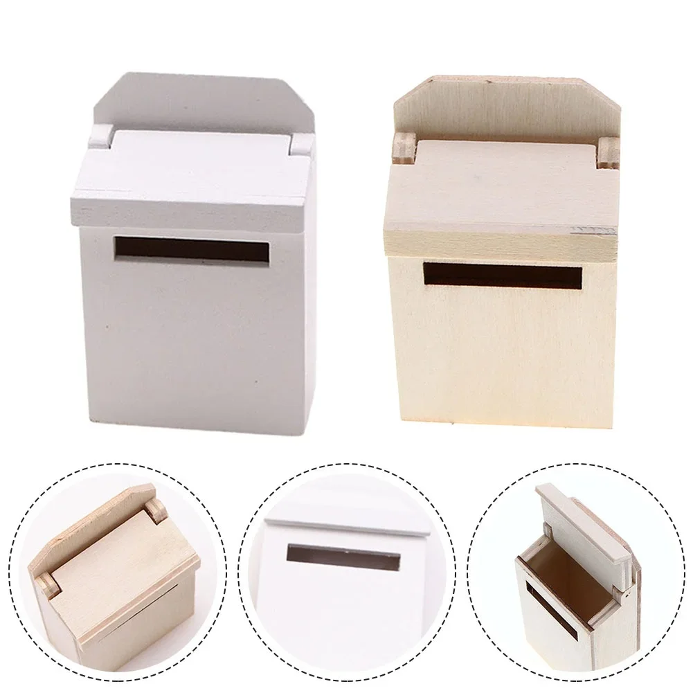 

Miniature Blank Mail Box House Mini Mail Box Miniature Wooden Flip Mailbox Model 4.5*2.6*7cm For DIY Enthusiasts And Crafters