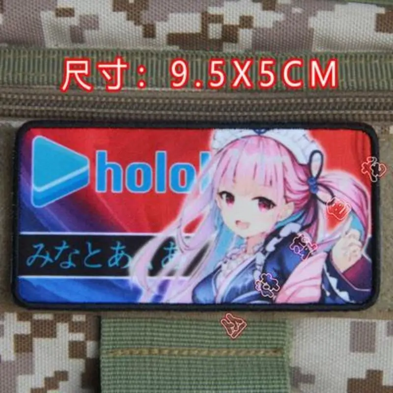 Hololive Vtuber Shirakami Fubuki Minato Aqua Anime Armband Patch Cosplay Backpack Applique Decoration Patches Clothing