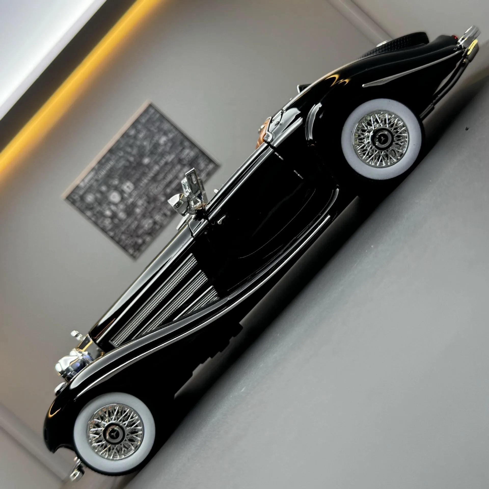 1:18 500K تحويل سبيكة سيارة كلاسيكية نموذج دييكاست المعادن الرجعية نموذج سيارة محاكاة الصوت والضوء ألعاب أطفال هدية #5