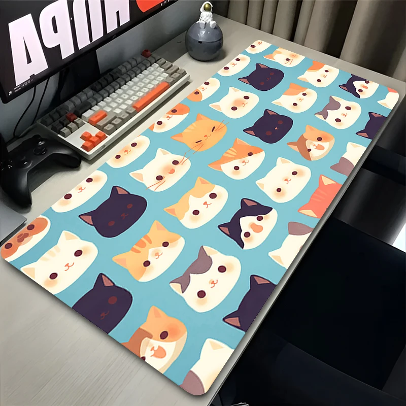 

Mouse Pad Laptop Non-slip Gaming Mousepad PC Gamer E-Sports Mouse Mat Game Mechanical Keyboard Pad Cute Cartoon Cat Desktop Mat