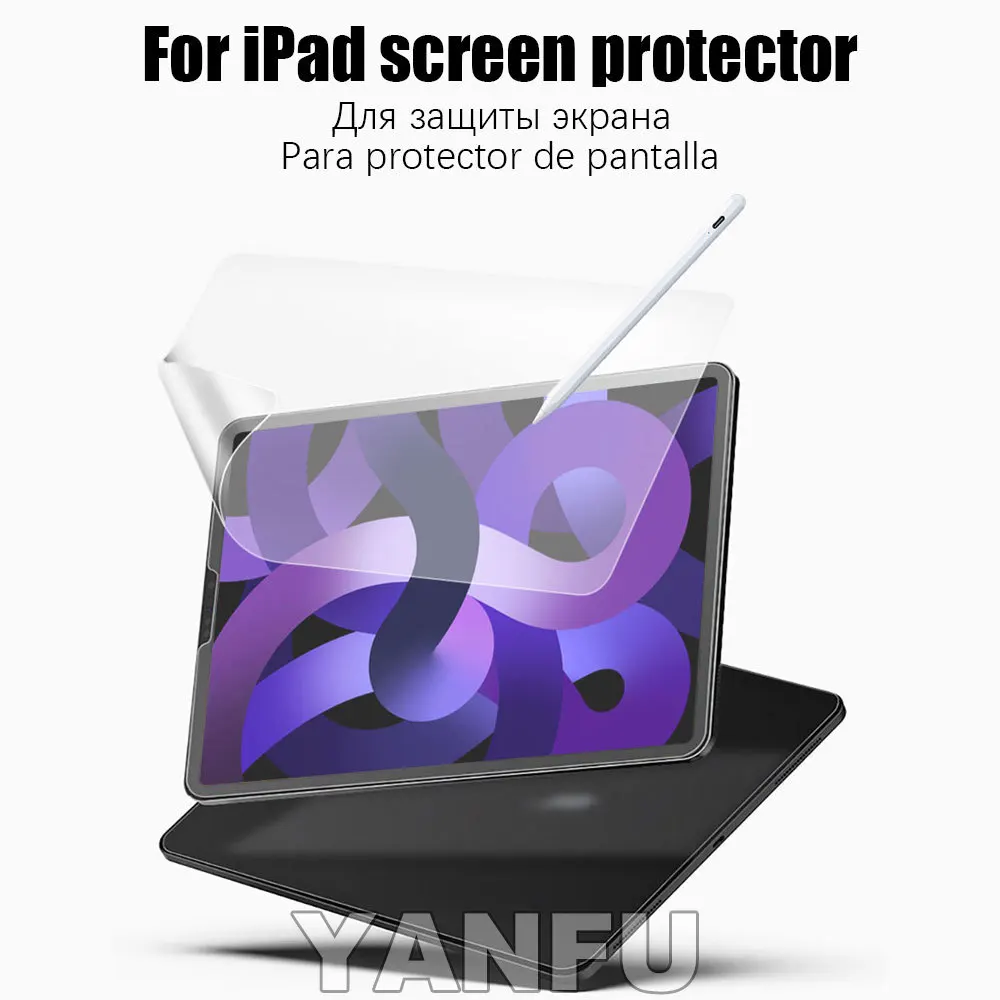 Paper Texture Film Like For Ipad Air 5 2022 4 Mini 6 3 2 Screen Protector For Ipad Pro 11 10.2 8 9 9th Generation 2021 2020 9.7