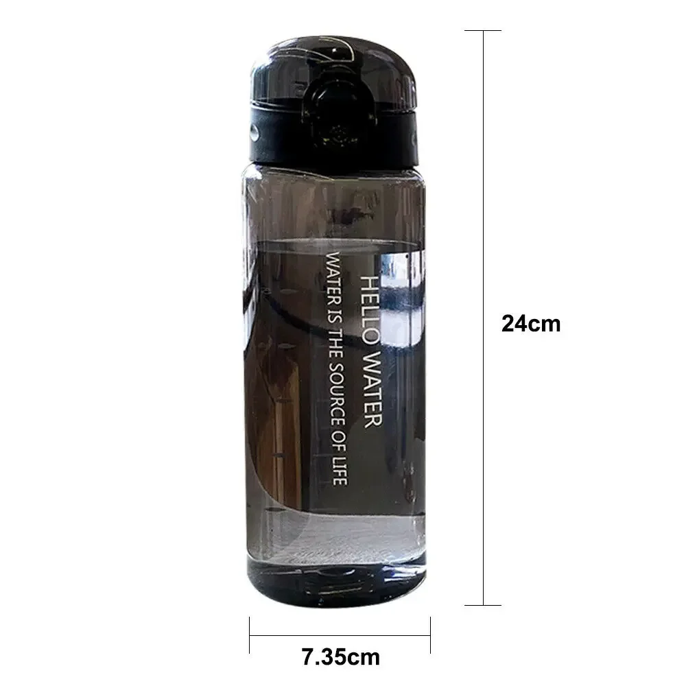 Plastic Sports Water Bottle, Portable, Gym, Travel, Clear, Leak Proof, Drinking Bottle,High Value,Modern Simple Style